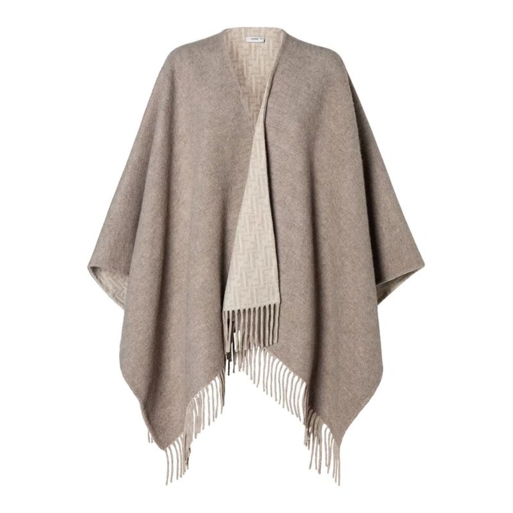 Fendi Women Ff Wool And Cashmere Poncho